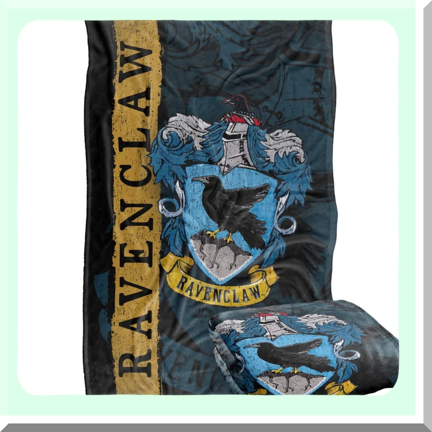 Ravenclaw Crest Silky Soft Throw Blanket - 36"x58" Harry Potter House Design