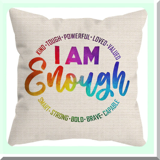 Inspirational Words Throw Pillow Cover - Motivational Gifts for Teen Girl Boy - Colorful Quotes Pillow Case - 18x18 Inch Home Office Decor