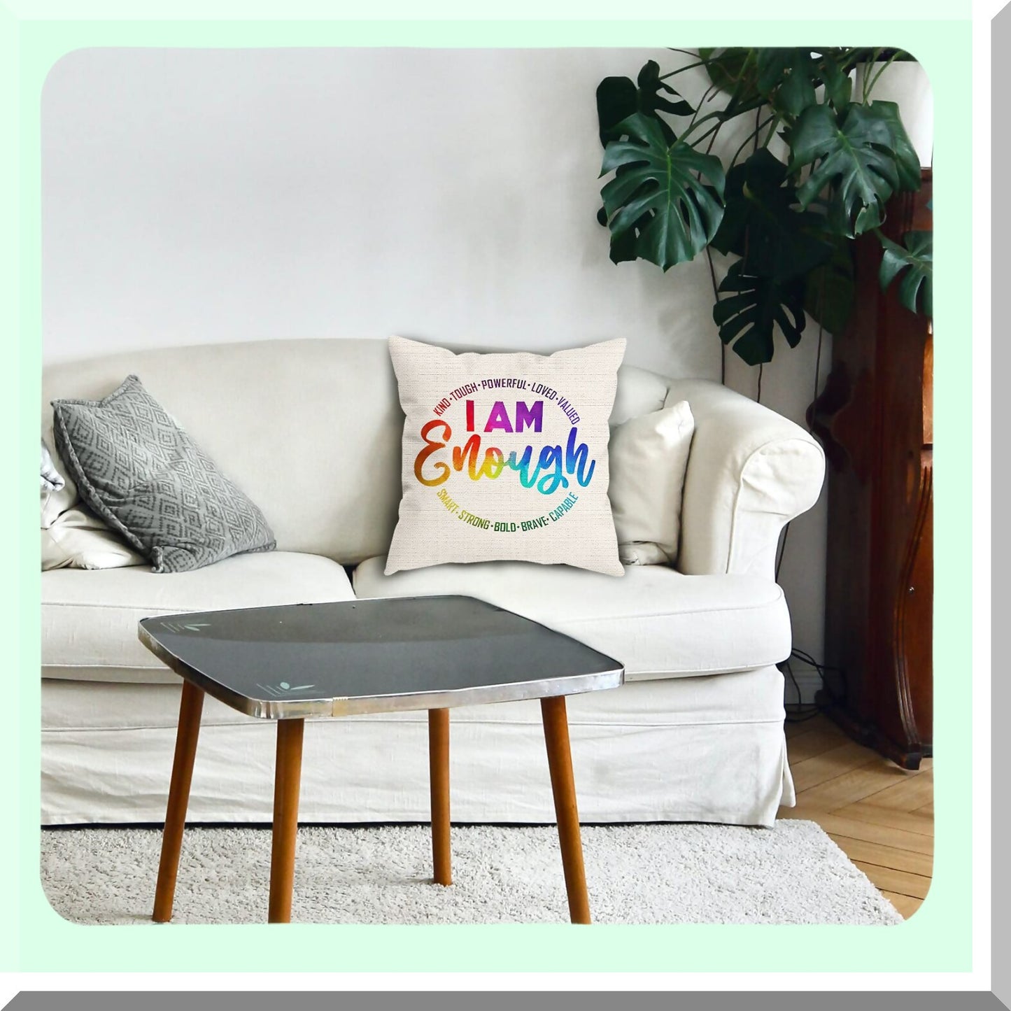 Inspirational Words Throw Pillow Cover - Motivational Gifts for Teen Girl Boy - Colorful Quotes Pillow Case - 18x18 Inch Home Office Decor