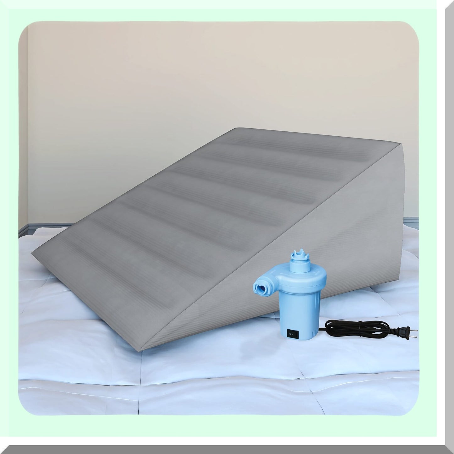 Cooling Gel Foam Wedge Pillow - Adjustable Insert, Dual Foam Construction - Comfortable Support for Better Sleep - AMZBA001WPL