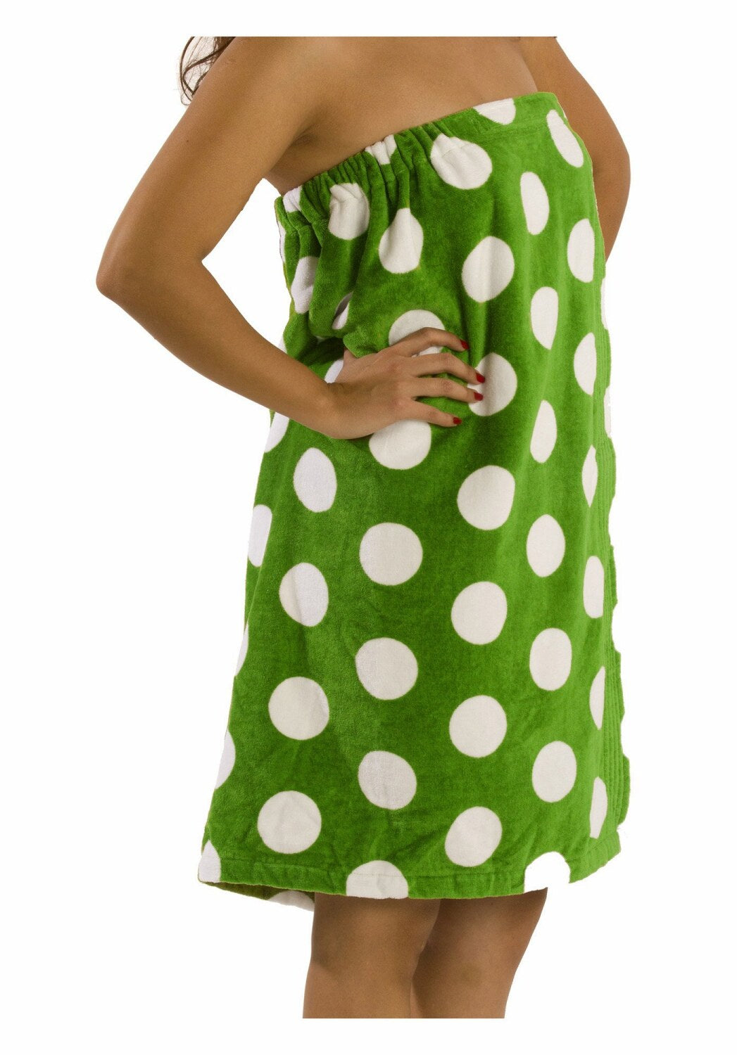 Terry Cotton Spa Towel Wrap for Women, Apple Green, One Size