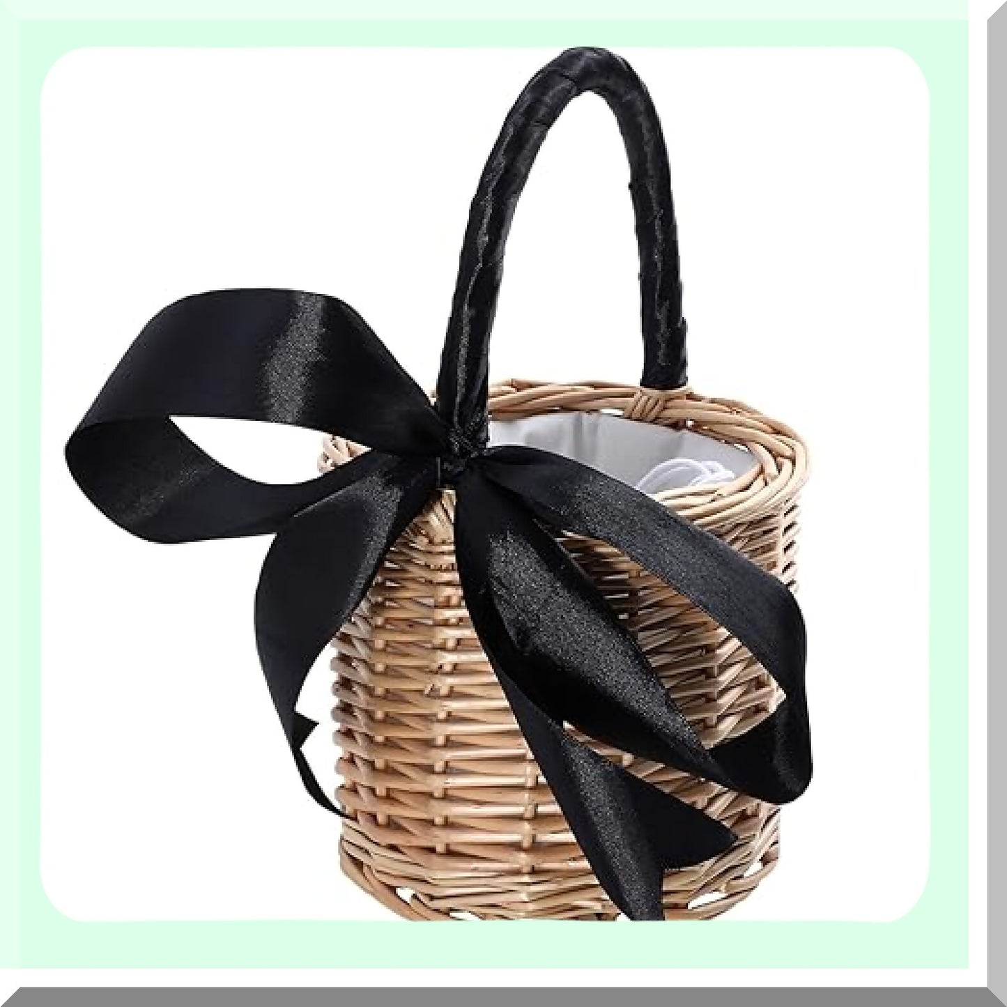 Wicker Flower Basket for DIY Decor and Weddings