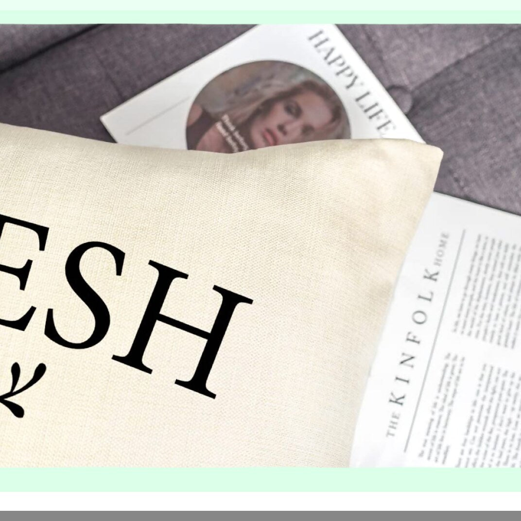 Harvest Farmhouse Pumpkin Pillow Covers - Set of 4 Gray Fall Decorations for Thanksgiving Home Decor - Farm Truck Throw Cushion Case 20x20