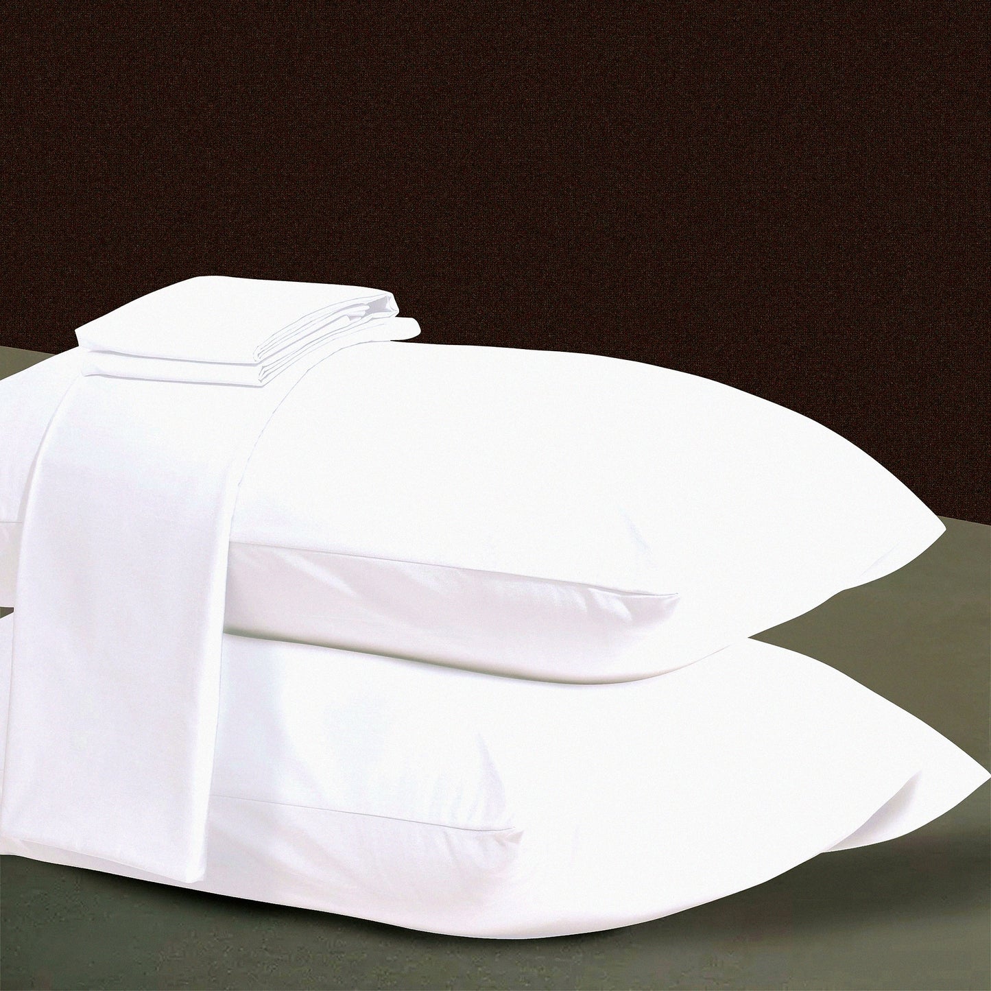 Luxury Silk Soft Pillowcase Set - 1000 Thread Count 100% Cotton, White Pattern, Envelope Closure, Bed Pillow Cover - Set of 2 (20"x36")