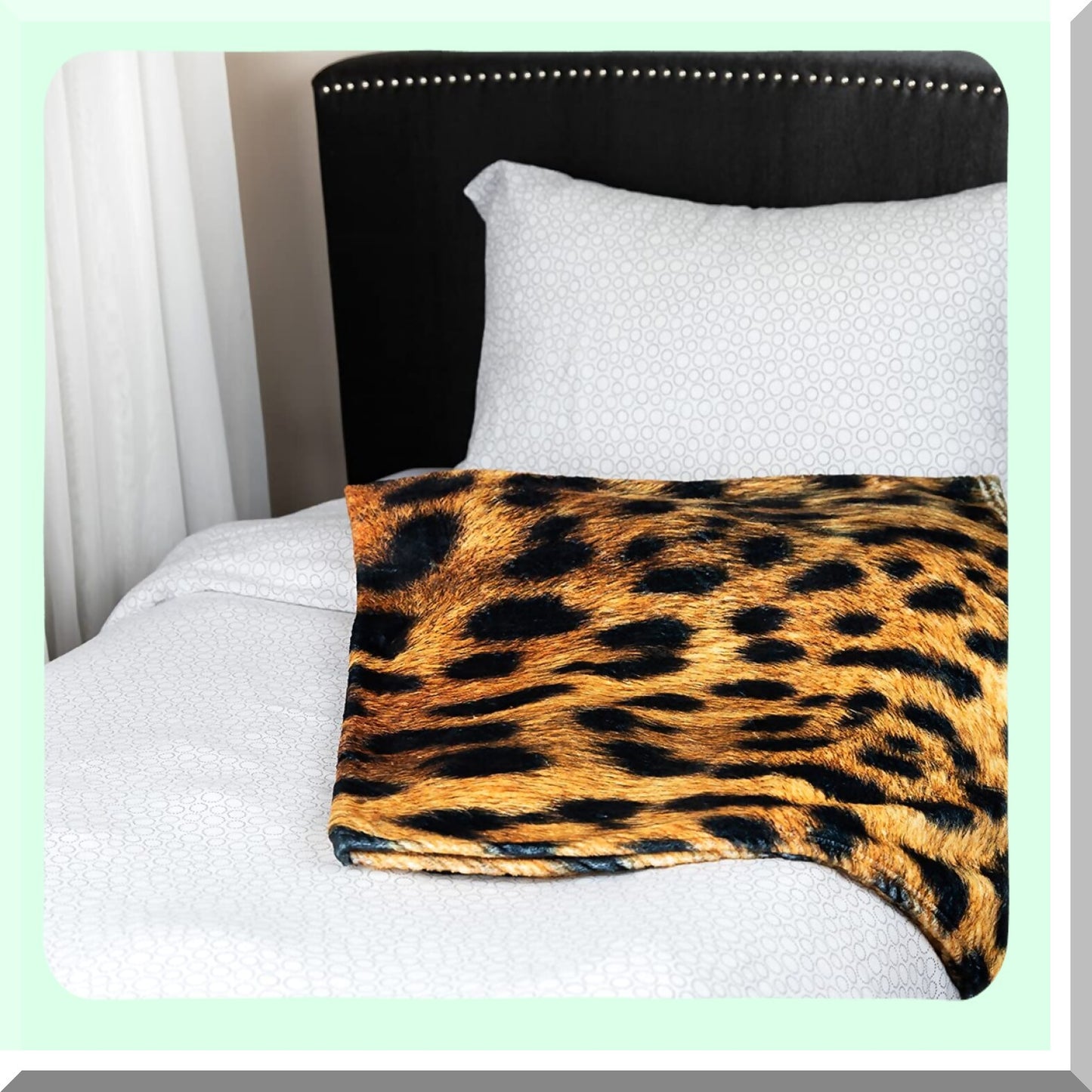 Wild Comfort Cheetah Print Throw - Super-Soft Extra-Large Fleece Blanket for Women, Girls, Teens, and Kids - Cozy 50x60in Leopard Blanket for Bed, Crib, or Couch