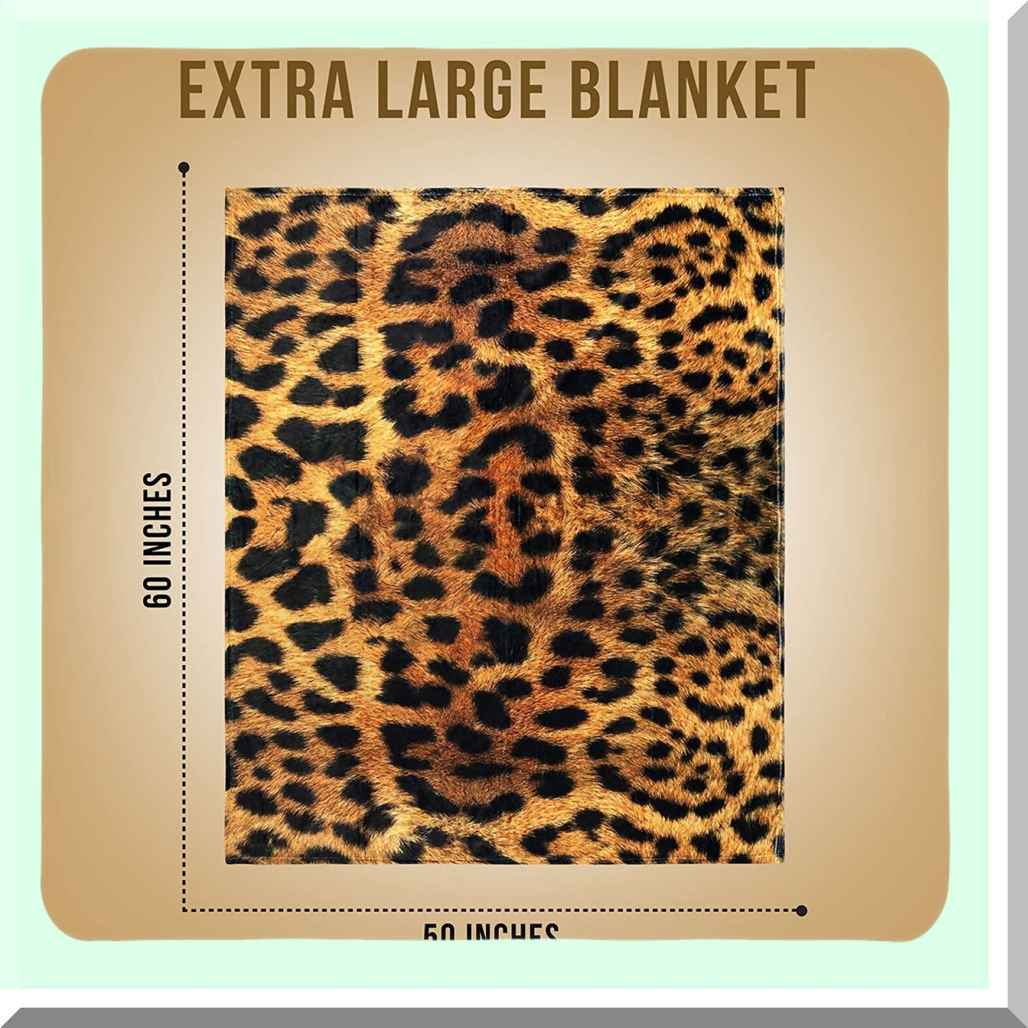 Wild Comfort Cheetah Print Throw - Super-Soft Extra-Large Fleece Blanket for Women, Girls, Teens, and Kids - Cozy 50x60in Leopard Blanket for Bed, Crib, or Couch