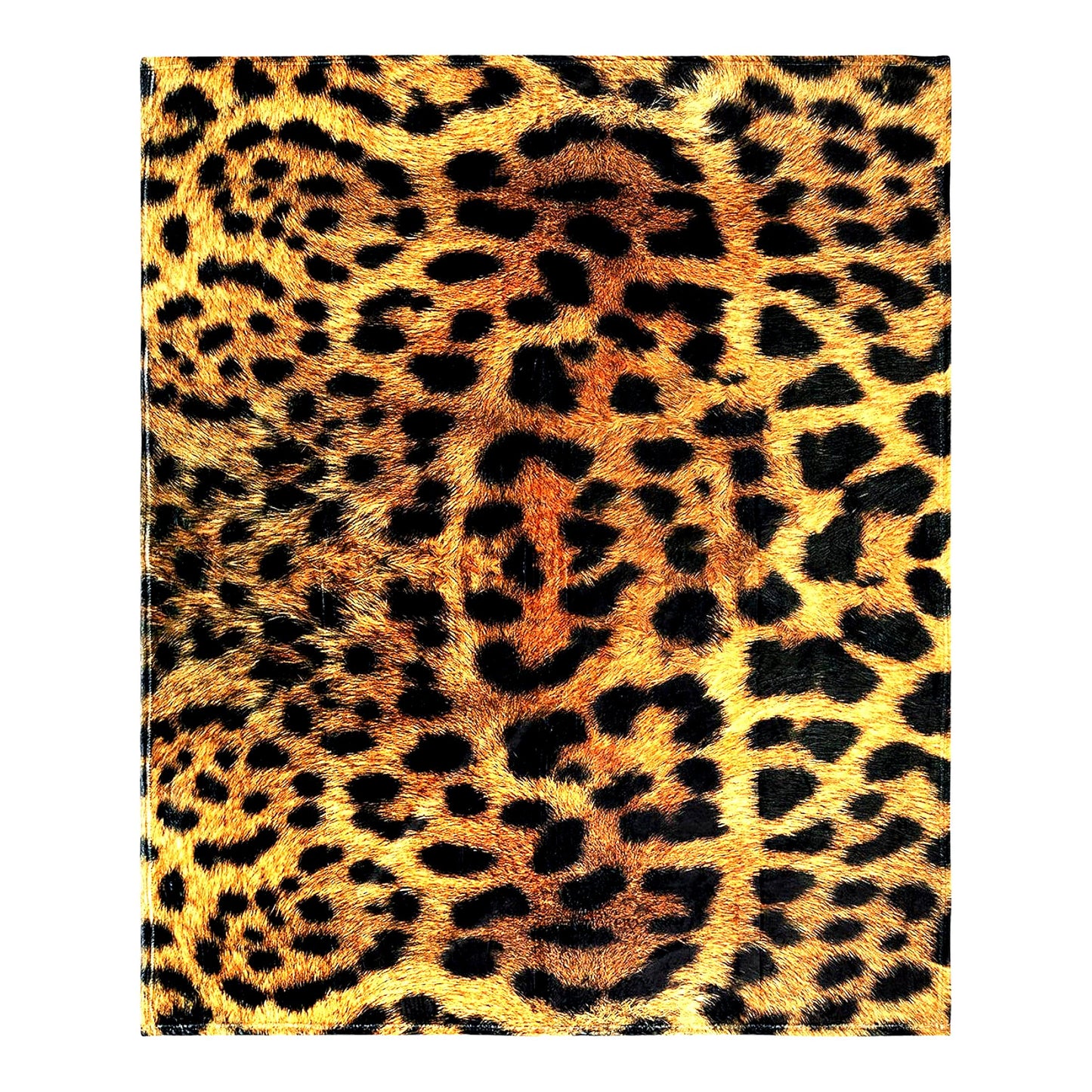 Wild Comfort Cheetah Print Throw - Super-Soft Extra-Large Fleece Blanket for Women, Girls, Teens, and Kids - Cozy 50x60in Leopard Blanket for Bed, Crib, or Couch