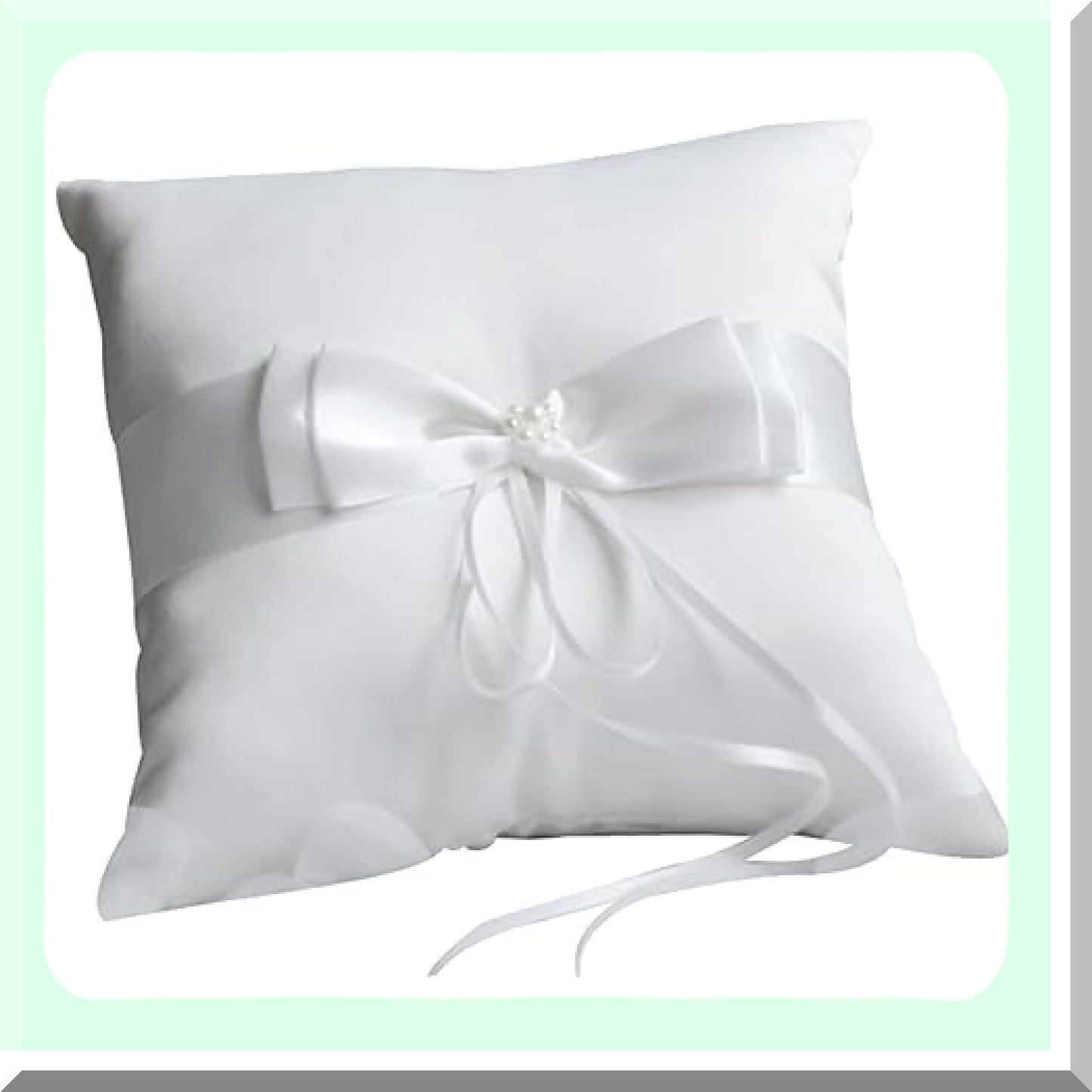 Pearl Jewelry Display Pillow 10x10cm with Ribbon Belt