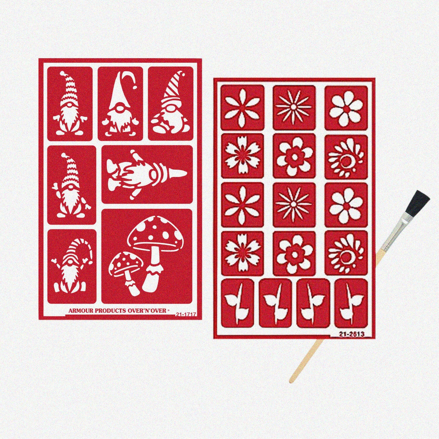 Garden Gnome Floral Design Set with Brush
