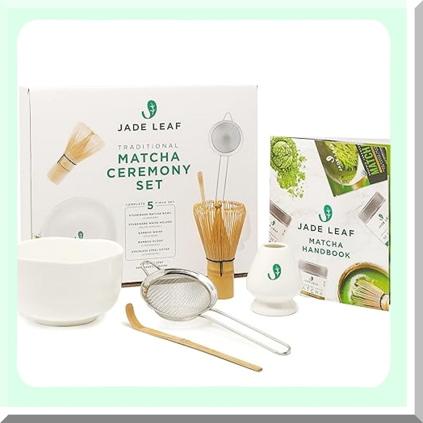 Complete Traditional Tea Ceremony Set with Bowl, Whisk, and Accessories