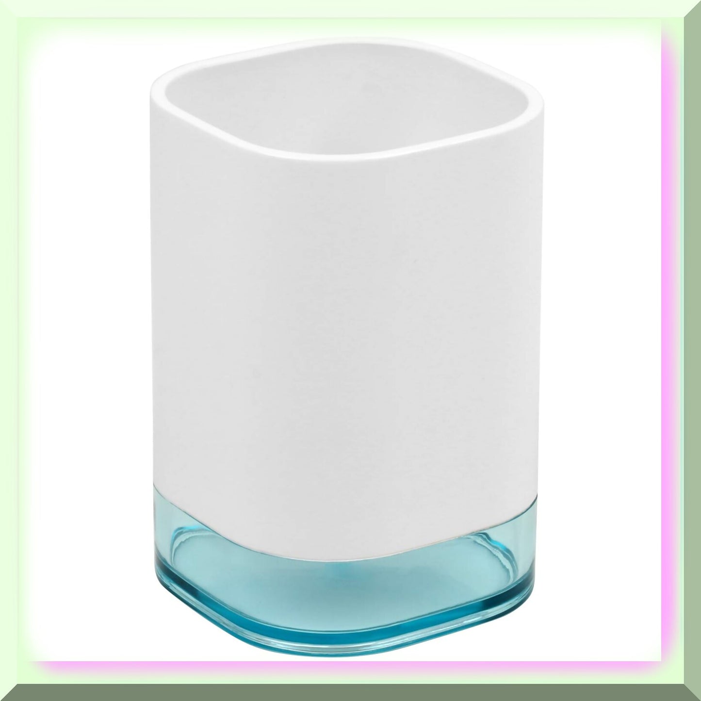 5-Piece Acrylic Bathroom Vanity Accessory Set with Trash Can