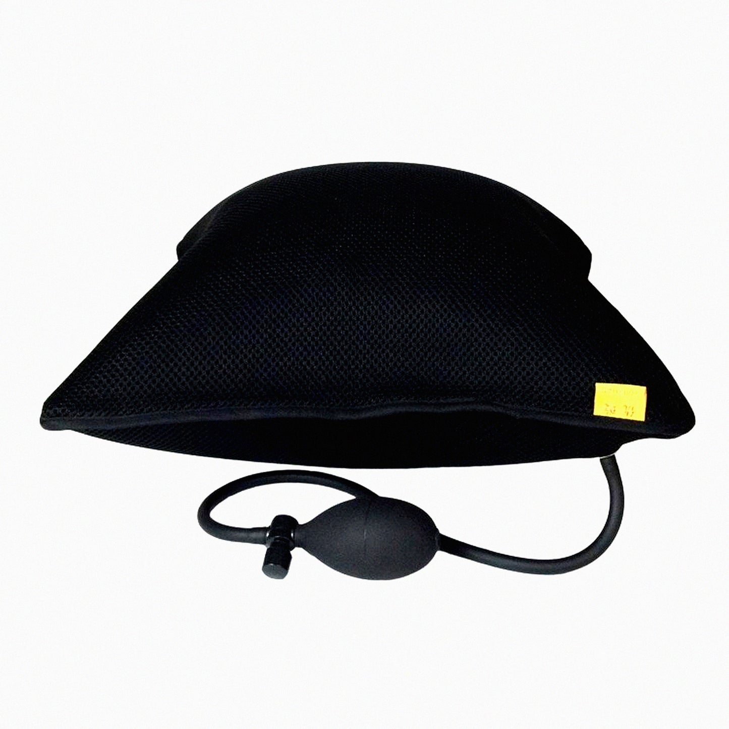 ErgoAir Lumbar Support Cushion - Inflatable Backrest Pillow with Pump for Car, Office Chair, Home, Travel, Camping - Portable & Comfortable - Black