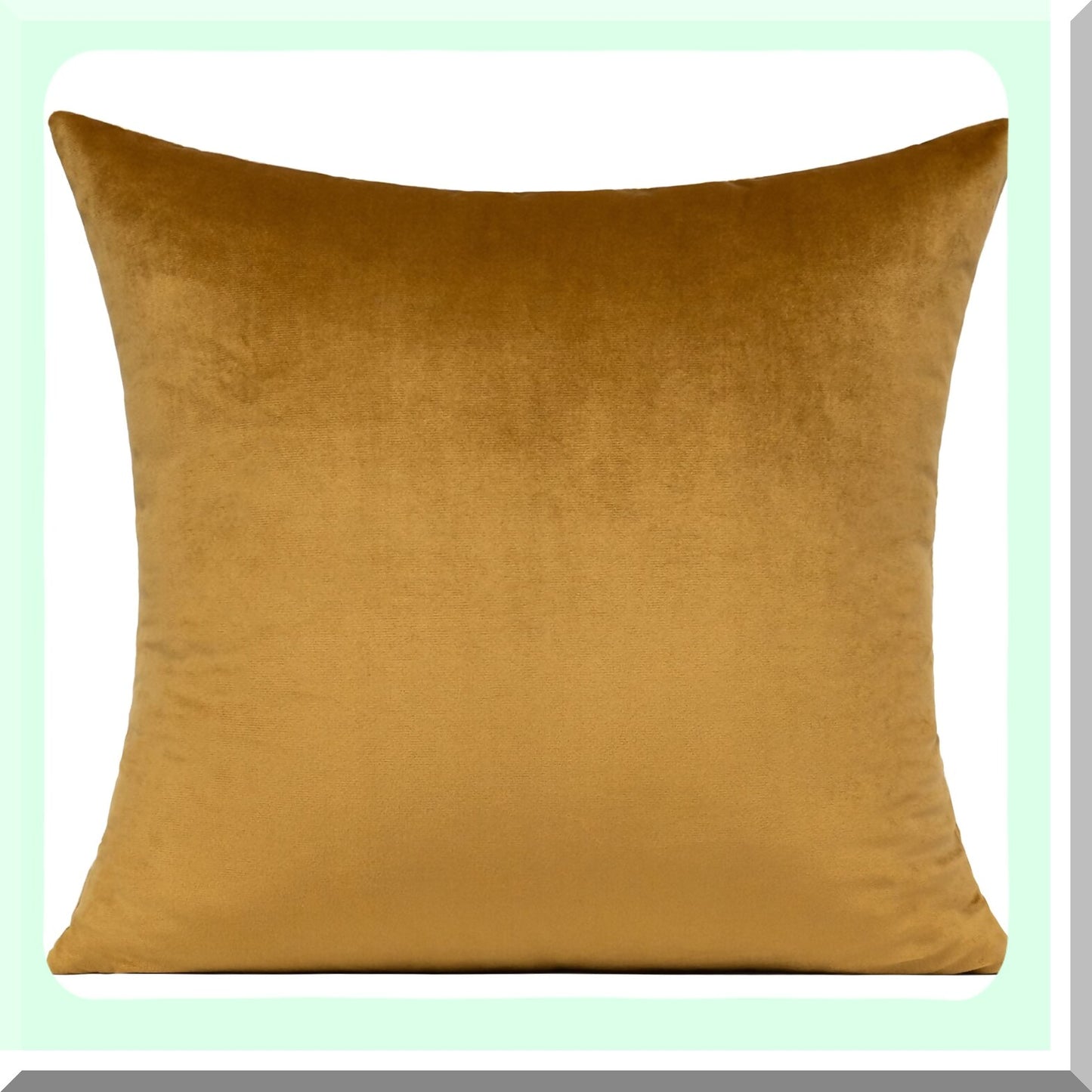 Golden Luxe Velvet Pillow Covers - Set of 2 | Decorative Brown Room Decor Cushion Cases for Couch, Patio, Sofa, Bedroom, Car | 18x18 Gold Decorations