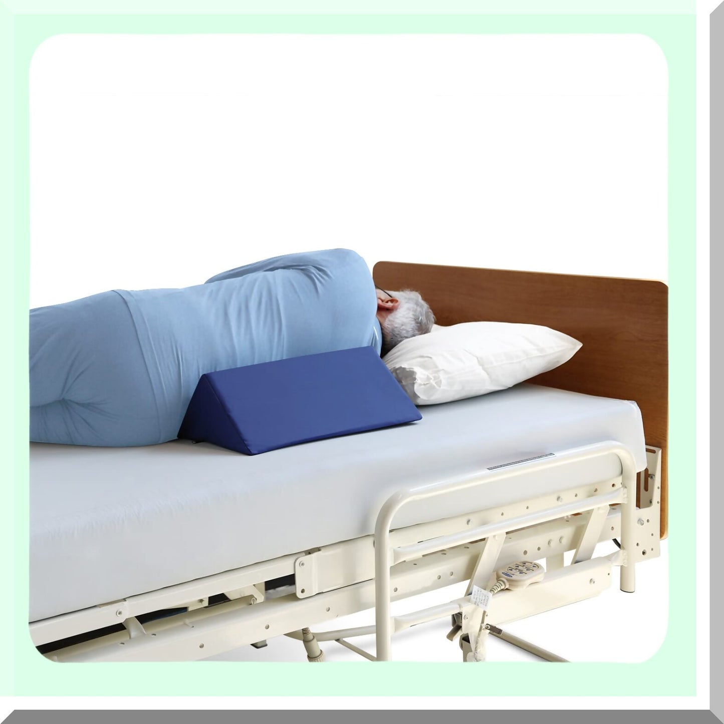 Elderly Sleep Support Wedge - Water Resistant Alignment Pillow for Side Sleepers - Wipe Clean Design for Comfort and Relief