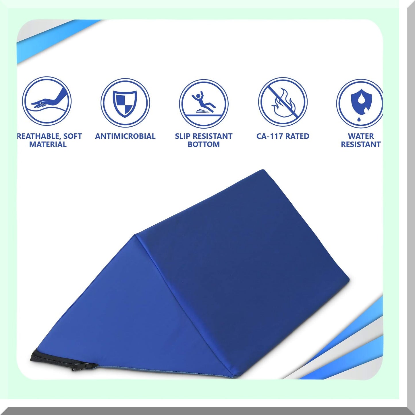 Elderly Sleep Support Wedge - Water Resistant Alignment Pillow for Side Sleepers - Wipe Clean Design for Comfort and Relief