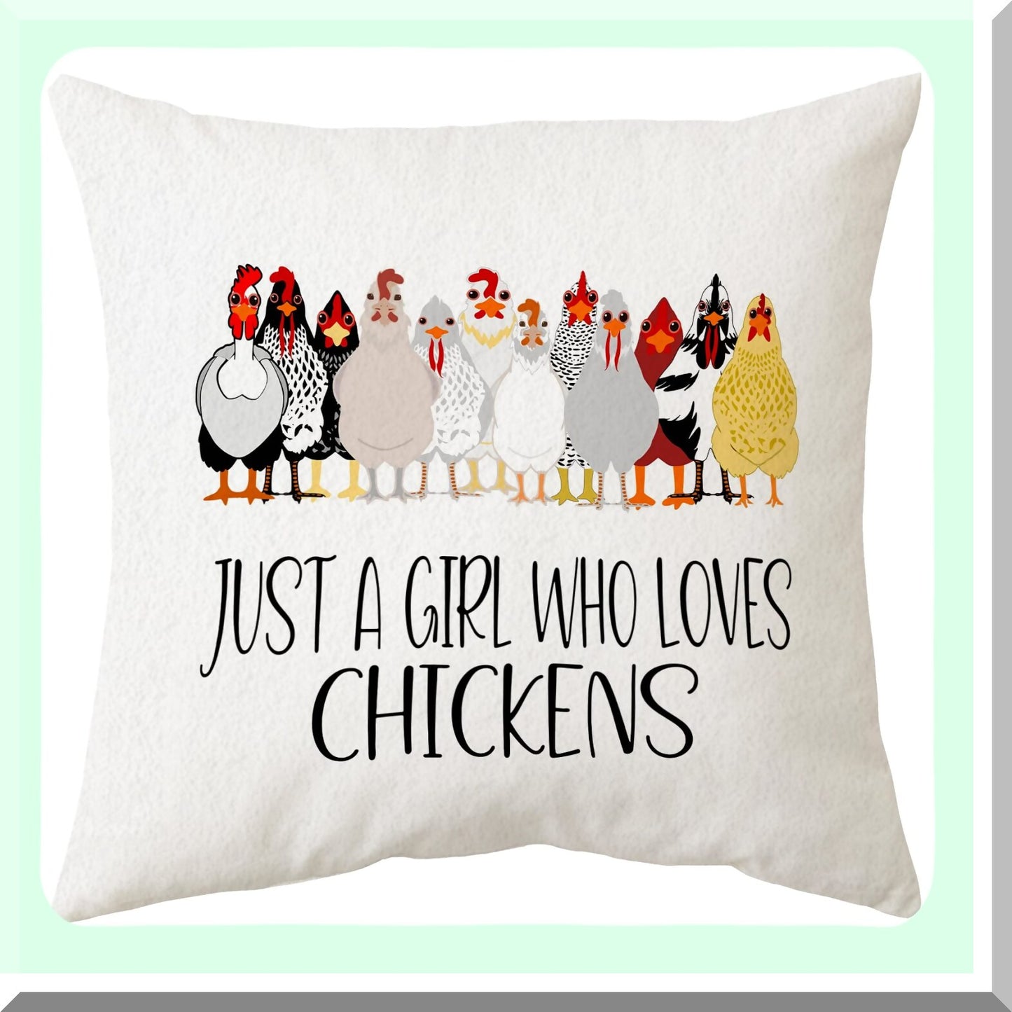 Chicken Coop Comfort Pillowcase - Farmhouse Chickens Decor, 18x18 Throw Pillow Cover for Chicken Lovers & Farmer Girls, Home Decor Gifts