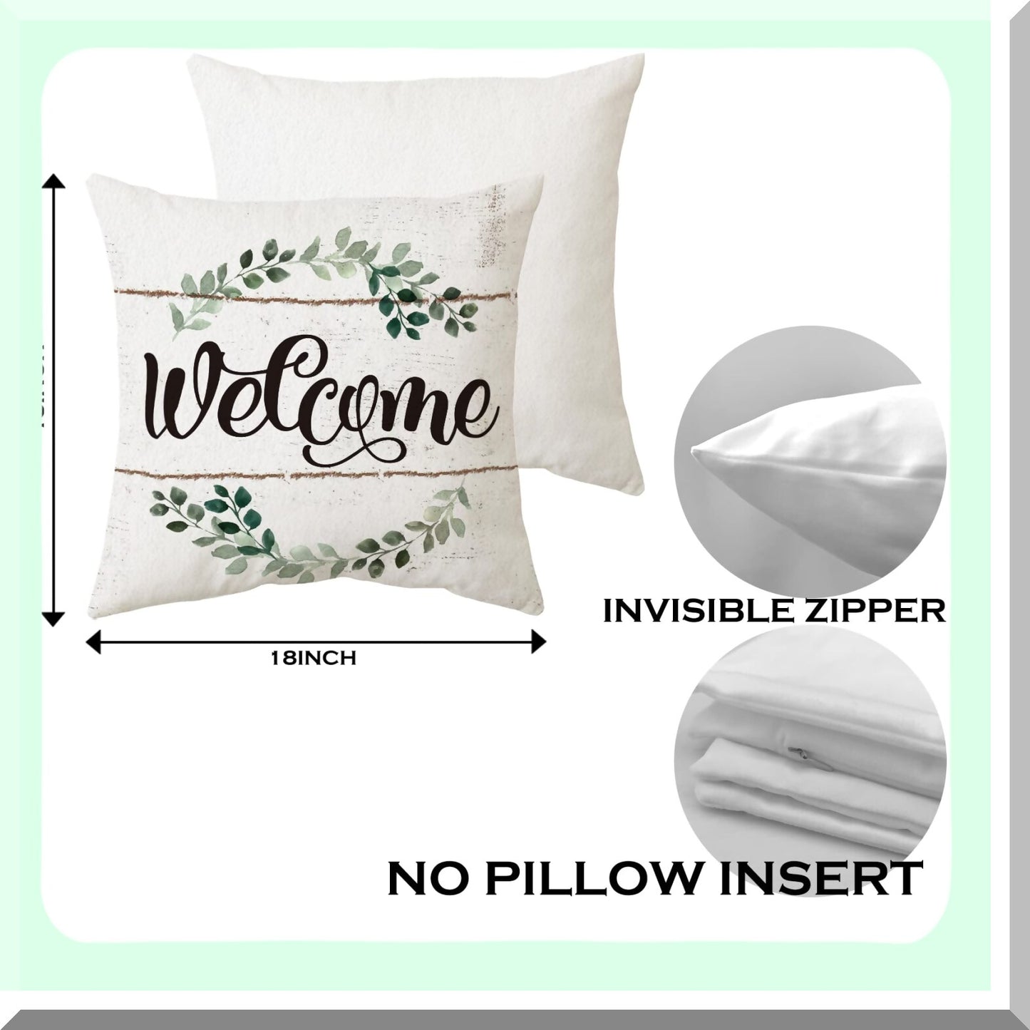 Chicken Coop Comfort Pillowcase - Farmhouse Chickens Decor, 18x18 Throw Pillow Cover for Chicken Lovers & Farmer Girls, Home Decor Gifts