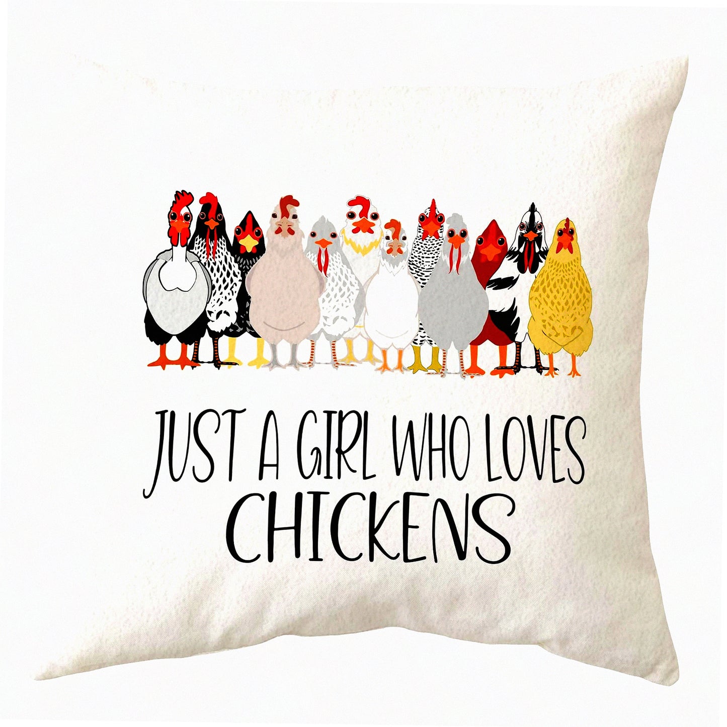 Chicken Coop Comfort Pillowcase - Farmhouse Chickens Decor, 18x18 Throw Pillow Cover for Chicken Lovers & Farmer Girls, Home Decor Gifts