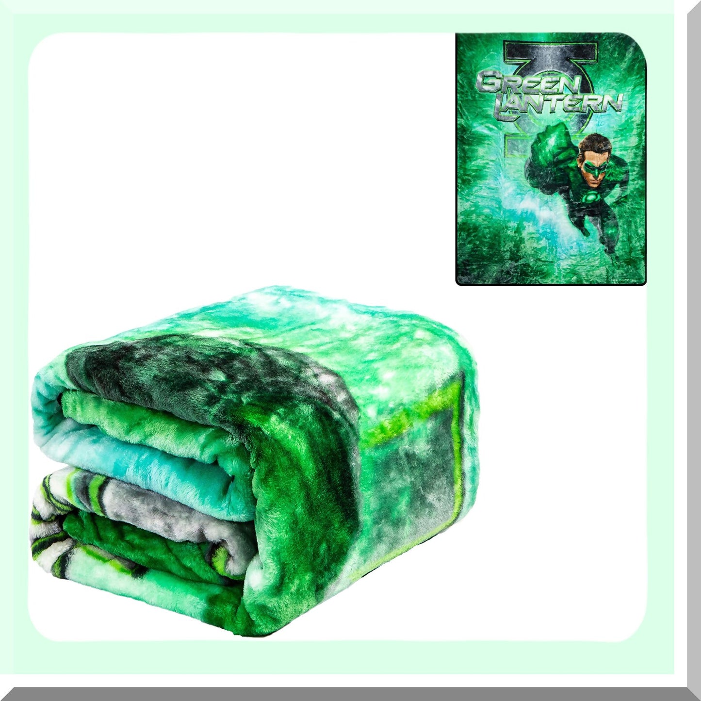 CozyGreen Lantern Twin Plush Throw - Perfect for Beds, Sofas, Couches, Picnics, and Camping - 60"x 80""