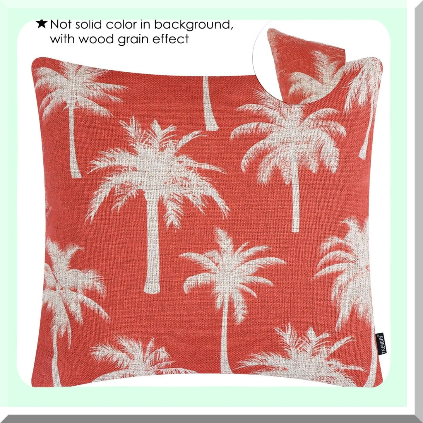 Tropical Paradise Palm Tree Decorative Pillow Cover - Summer Square Linen Cushion Case for Sofa - Pink Summer Vibes Home Decor - PL1041TR