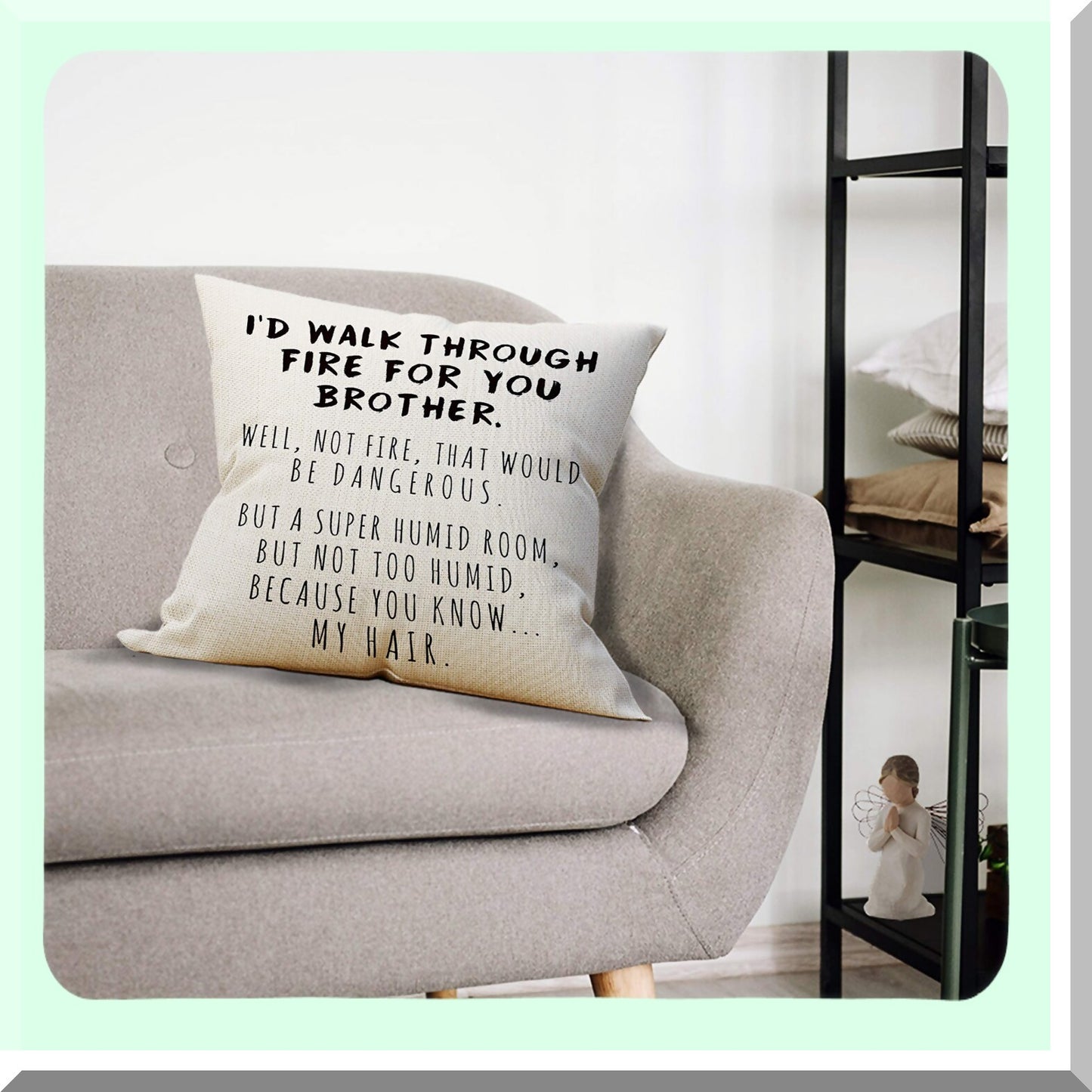 Sisterly Love Pillow Covers - Funny Birthday Gift Set for Sisters - Colorful 18x18 Decorative Cushion Covers - Unique Sister Gift Ideas