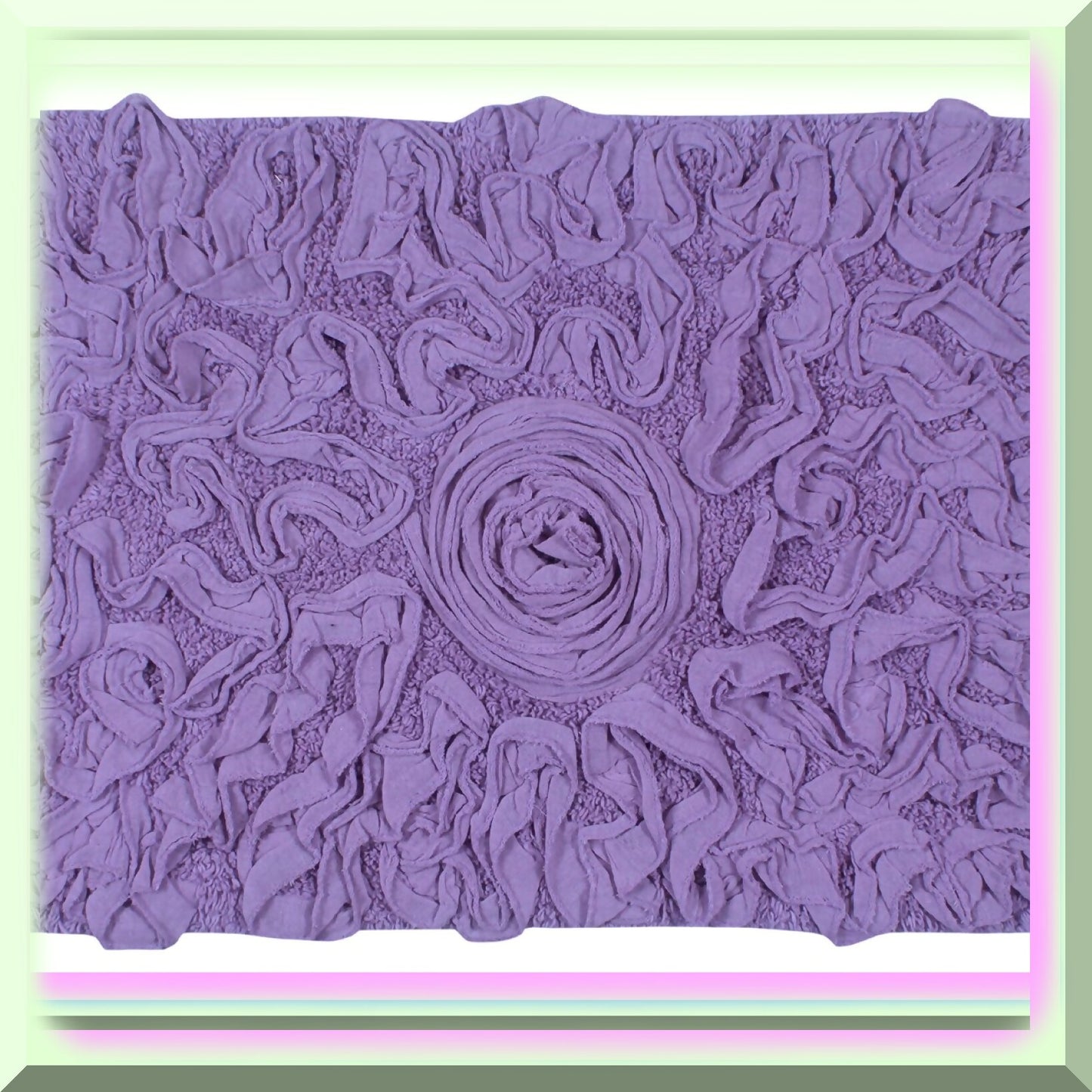 17"x24" Cotton Tufted Bath Rug Purple