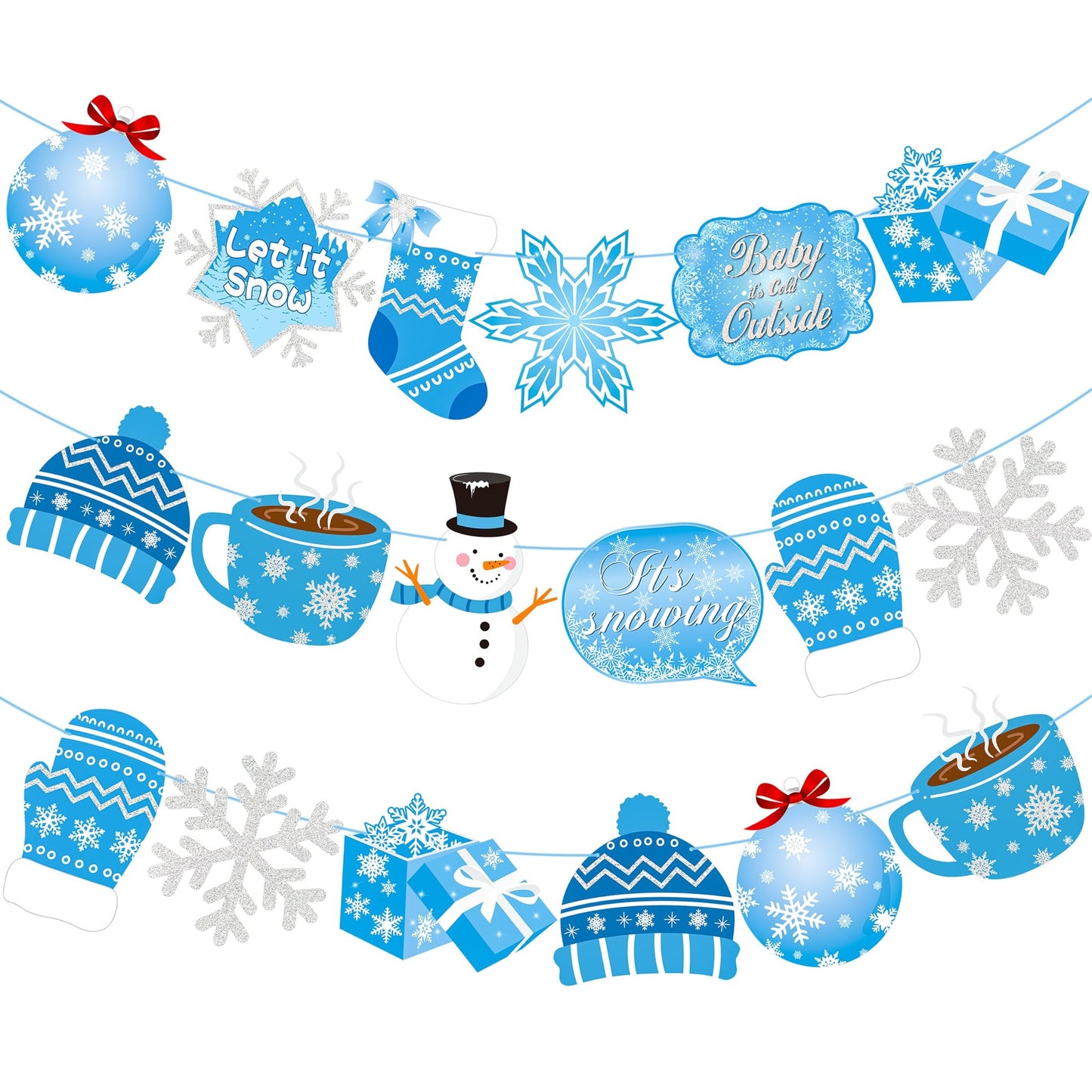 Winter Snowflake Party Banners for Winter Events