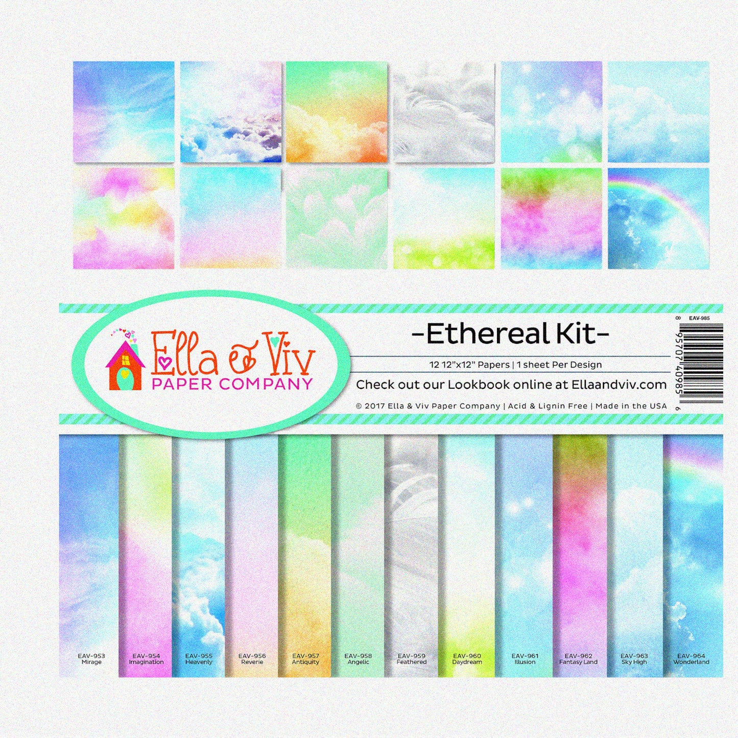 Ethereal Memories Multicolor 12x12 Scrapbook Kit