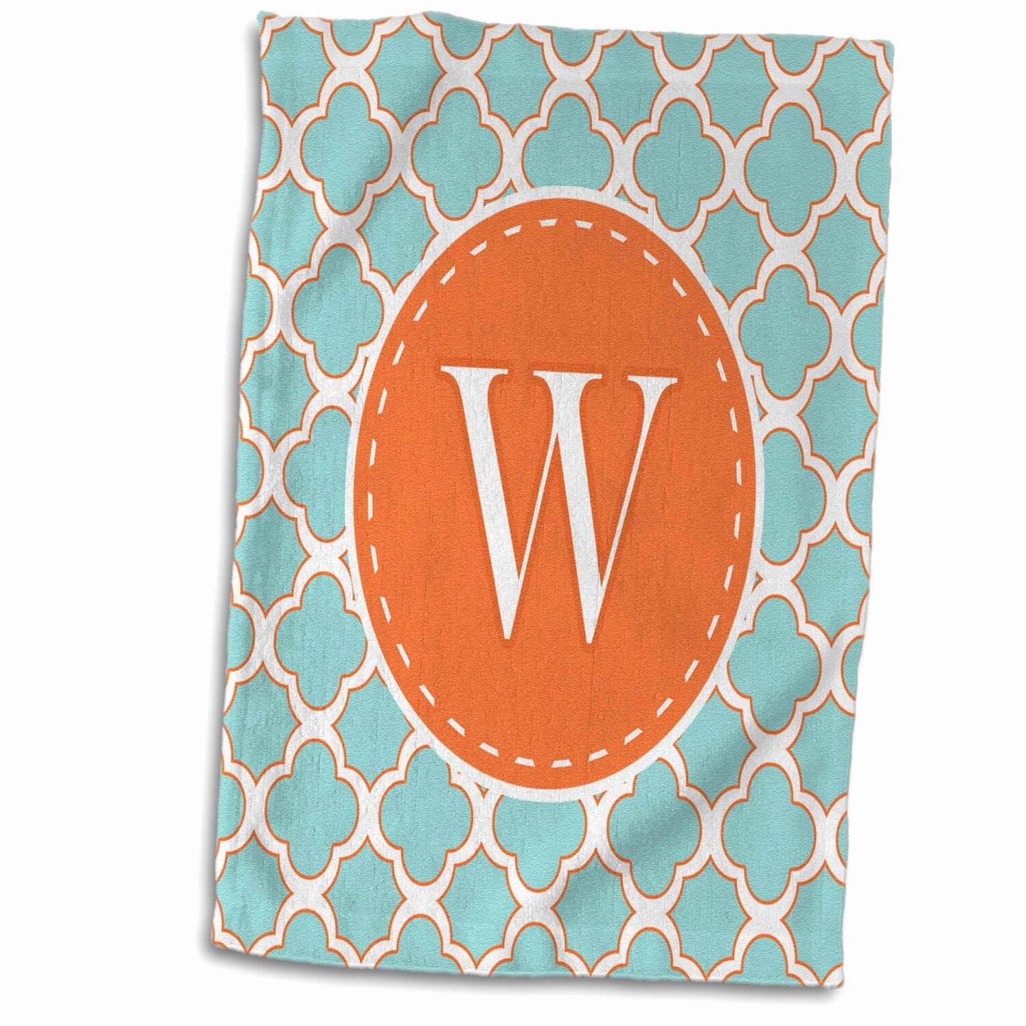 Letter W Monogram Multicolor Towel 15" x 22"