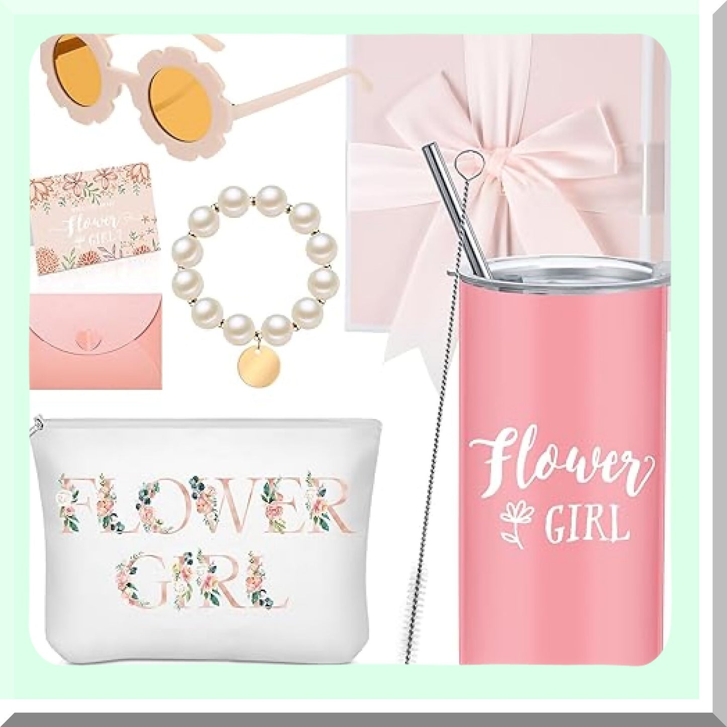 Flower Girl Gift Set for Weddings and Parties