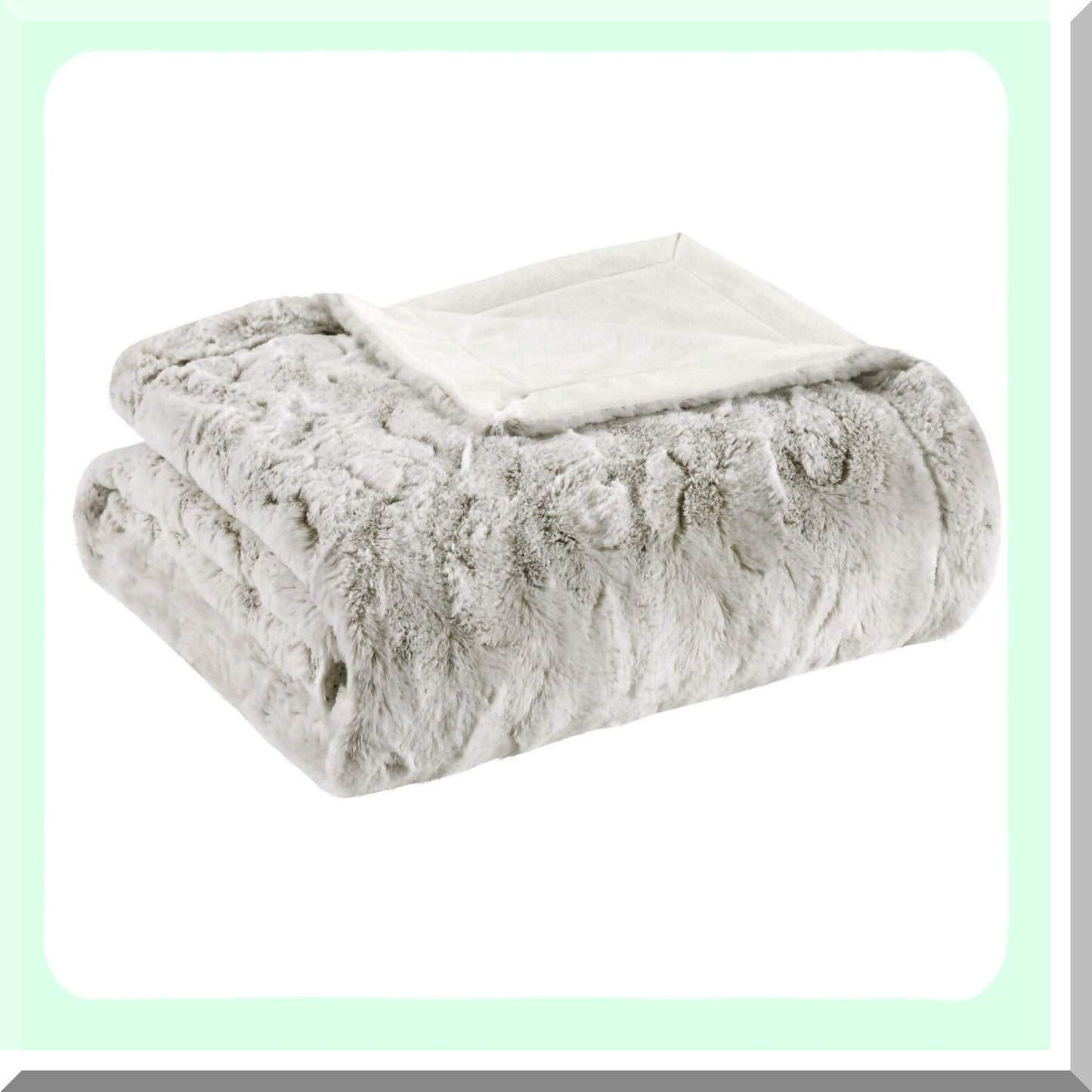 CozyLux Snow Leopard Oversized Plush Throw - Ultra Soft Mink Reverse, Modern Cold Weather Blanket for Bed & Sofa, 60x70