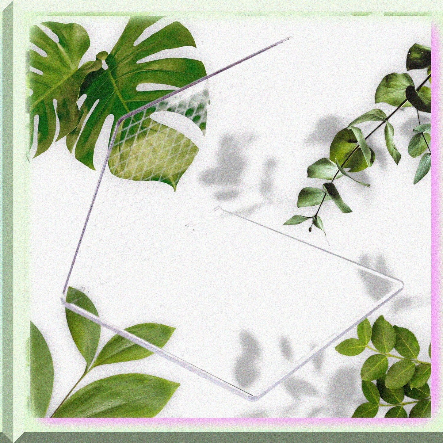 Acrylic Stamp Block 15cm x 15.7cm with Grid Lines