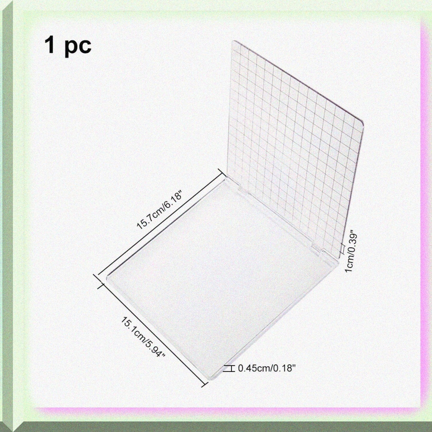 Acrylic Stamp Block 15cm x 15.7cm with Grid Lines