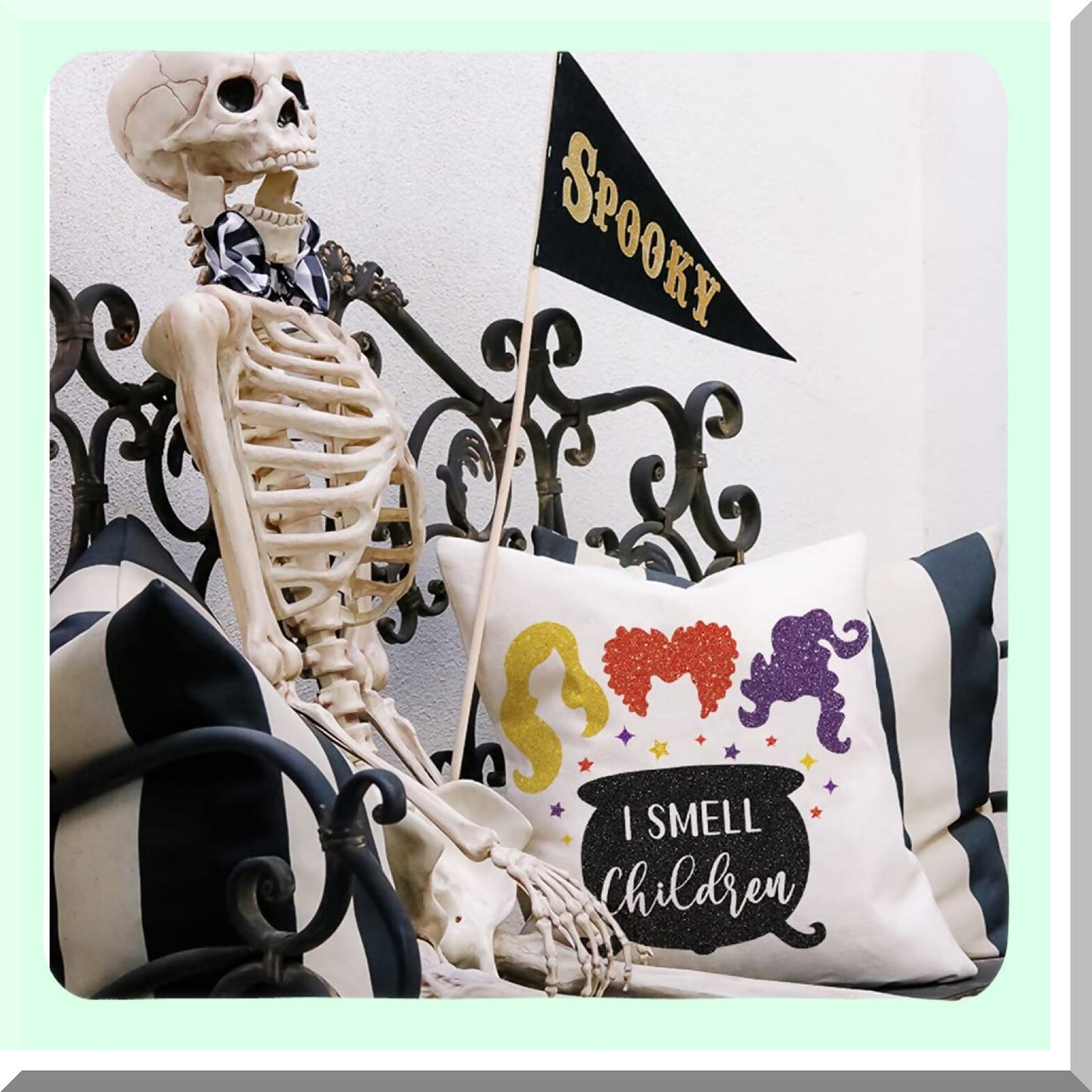 Fall Magic Pillow Covers Set of 4 - Sanderson Sisters Brew Hat Design - Black Decorative Throw Pillow Cases 18x18 Indoor Outdoor Decor - Hocus Pocus Inspired Home Decorations