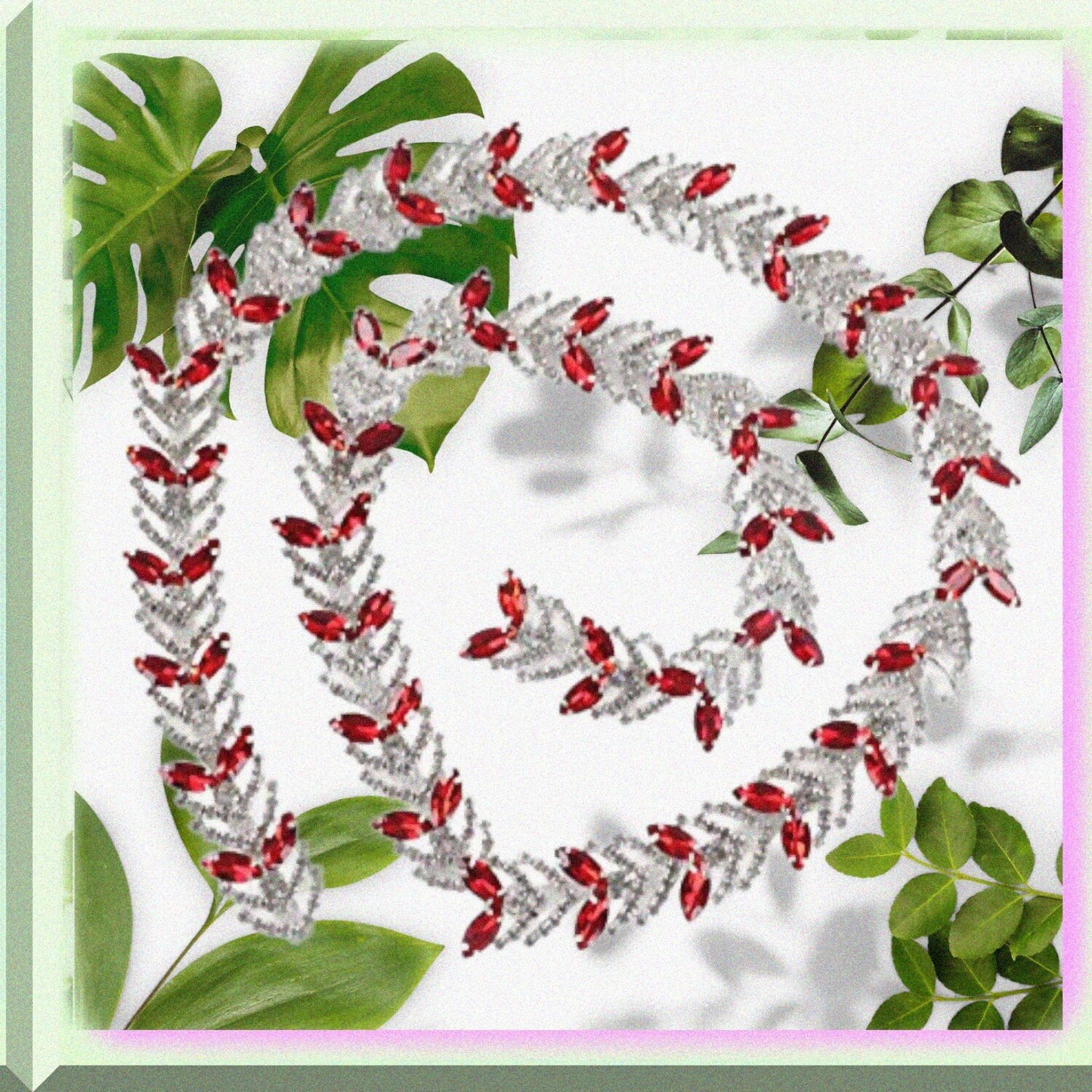 1 Yard 2.3cm Crystal Rhinestone Chain