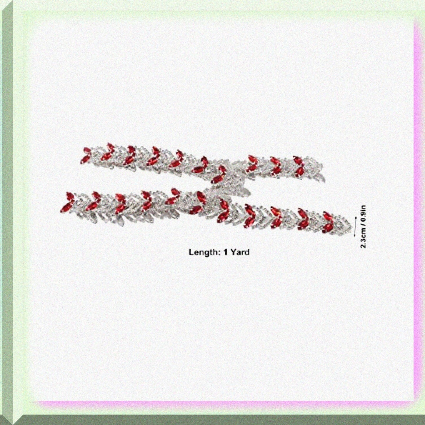 1 Yard 2.3cm Crystal Rhinestone Chain