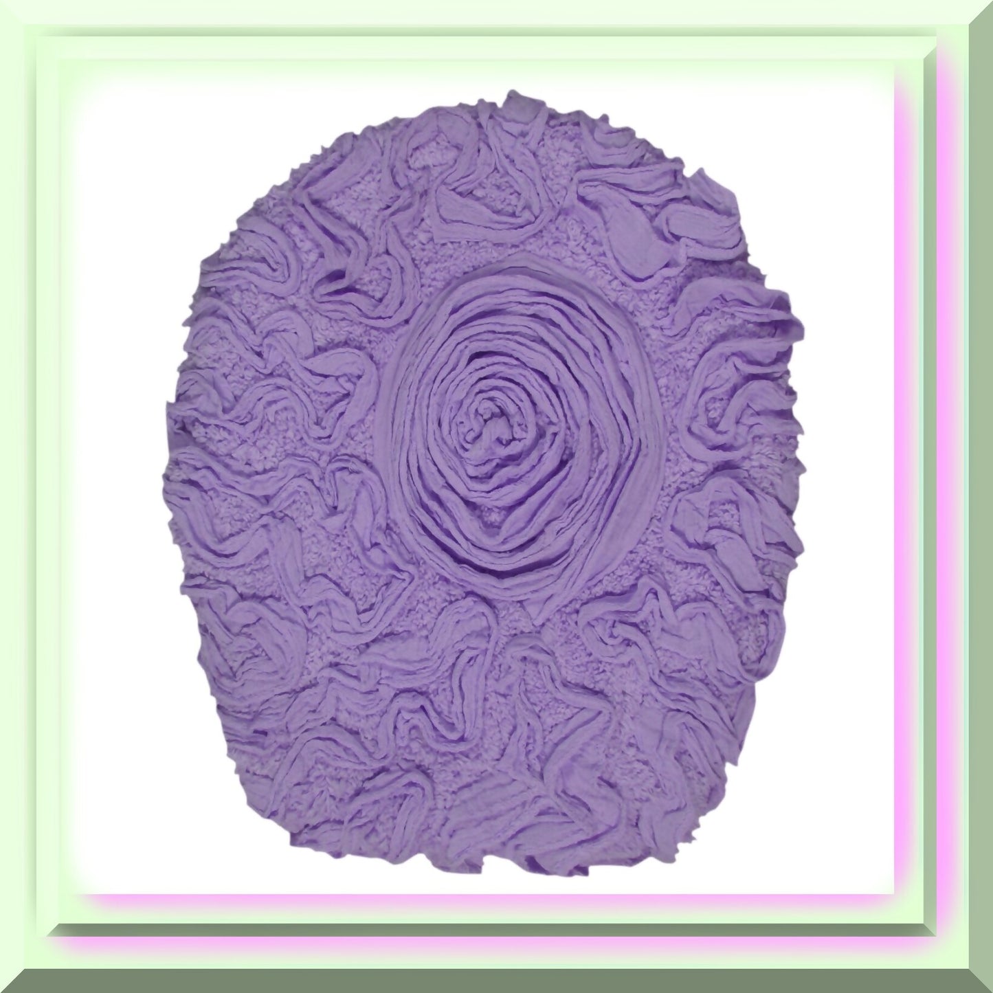 18x18 Cotton Tufted Bath Rug Purple