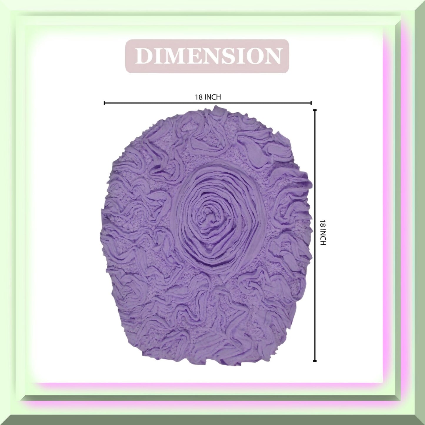 18x18 Cotton Tufted Bath Rug Purple