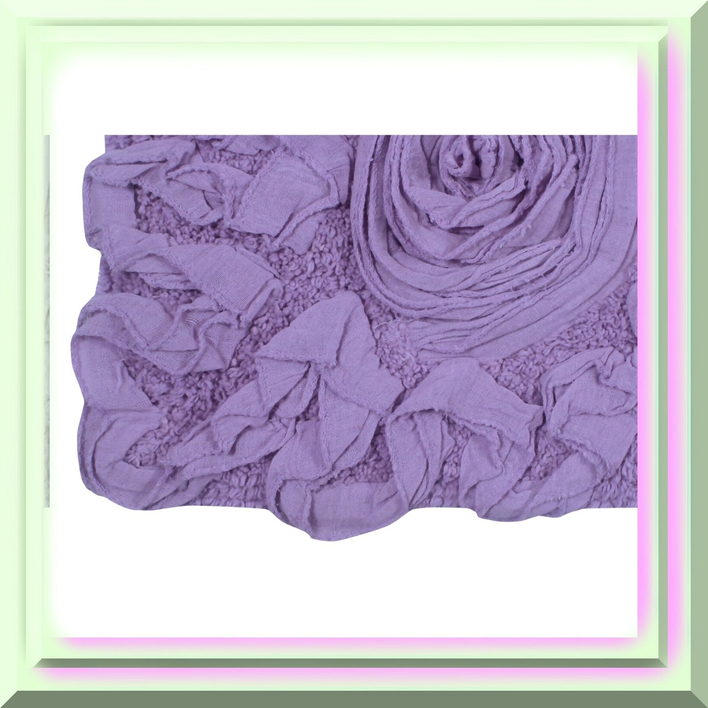 18x18 Cotton Tufted Bath Rug Purple