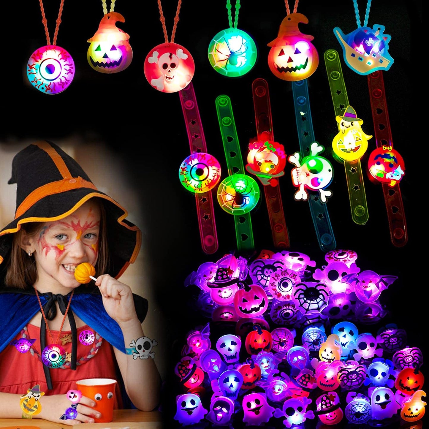 Light Up Party Favors for Kids with LED Necklaces and Bracelets