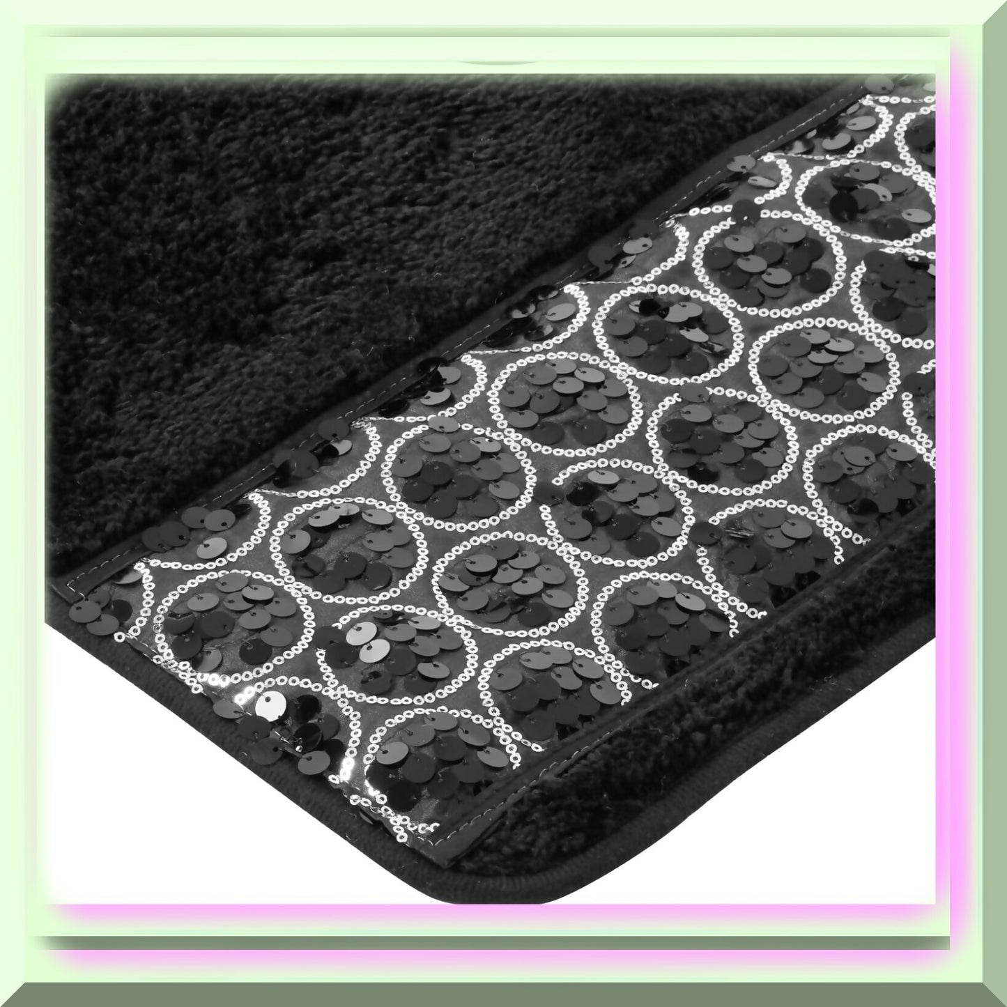 Sinatra Black Bathroom Rug 32" x 21"