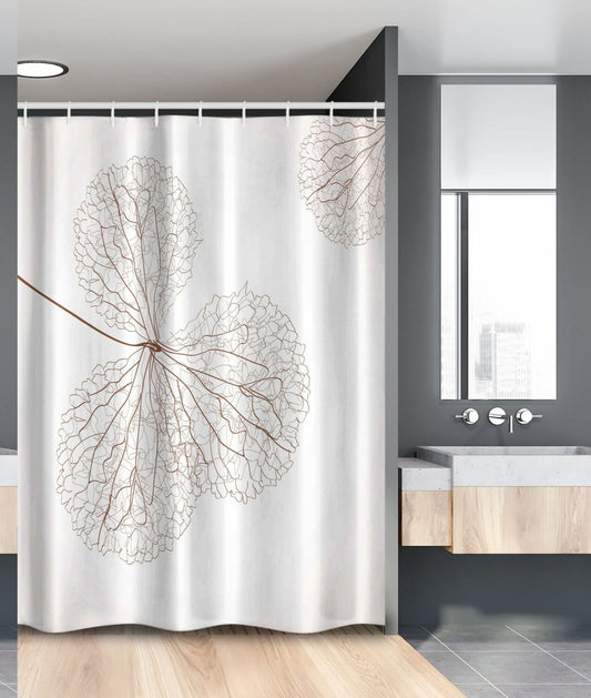 Flower Stall Shower Curtain 54x78 White Brown