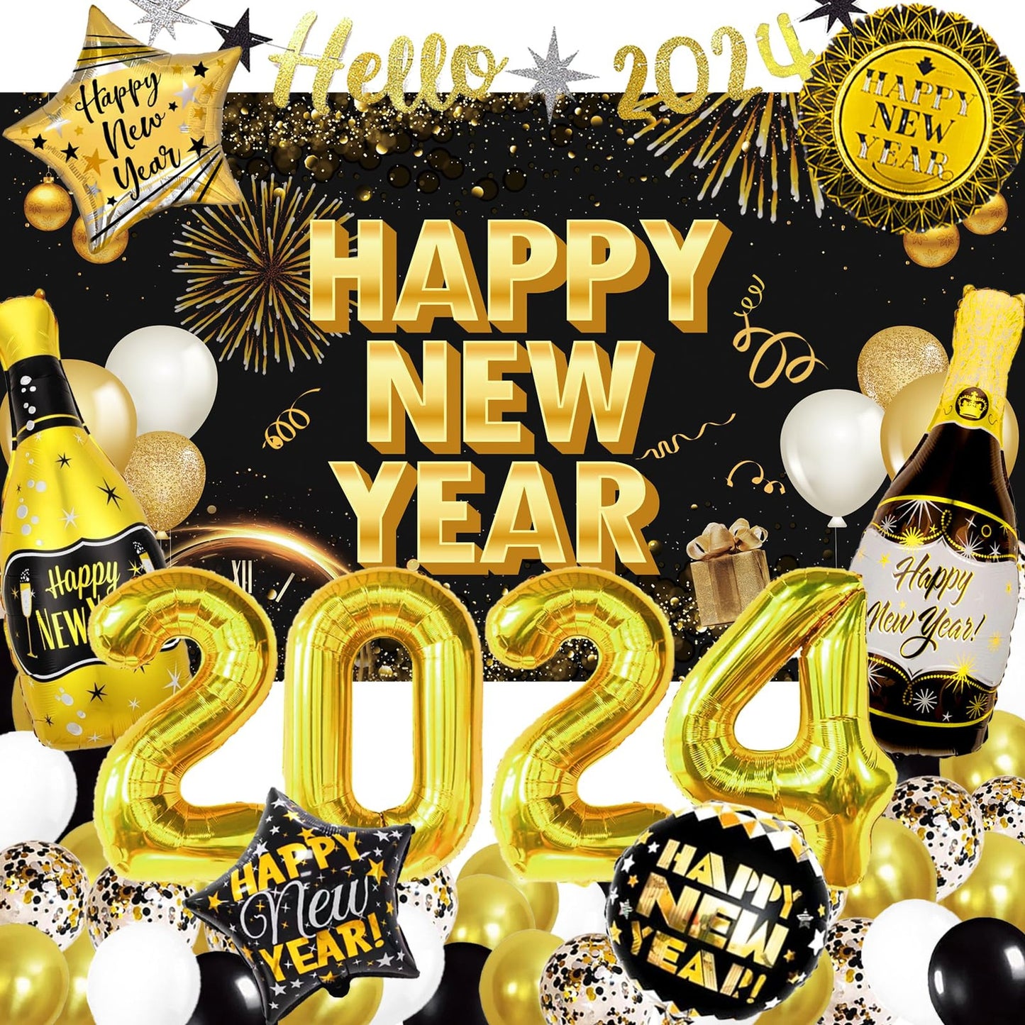 New Year Eve Party Supplies 2024 Decorations