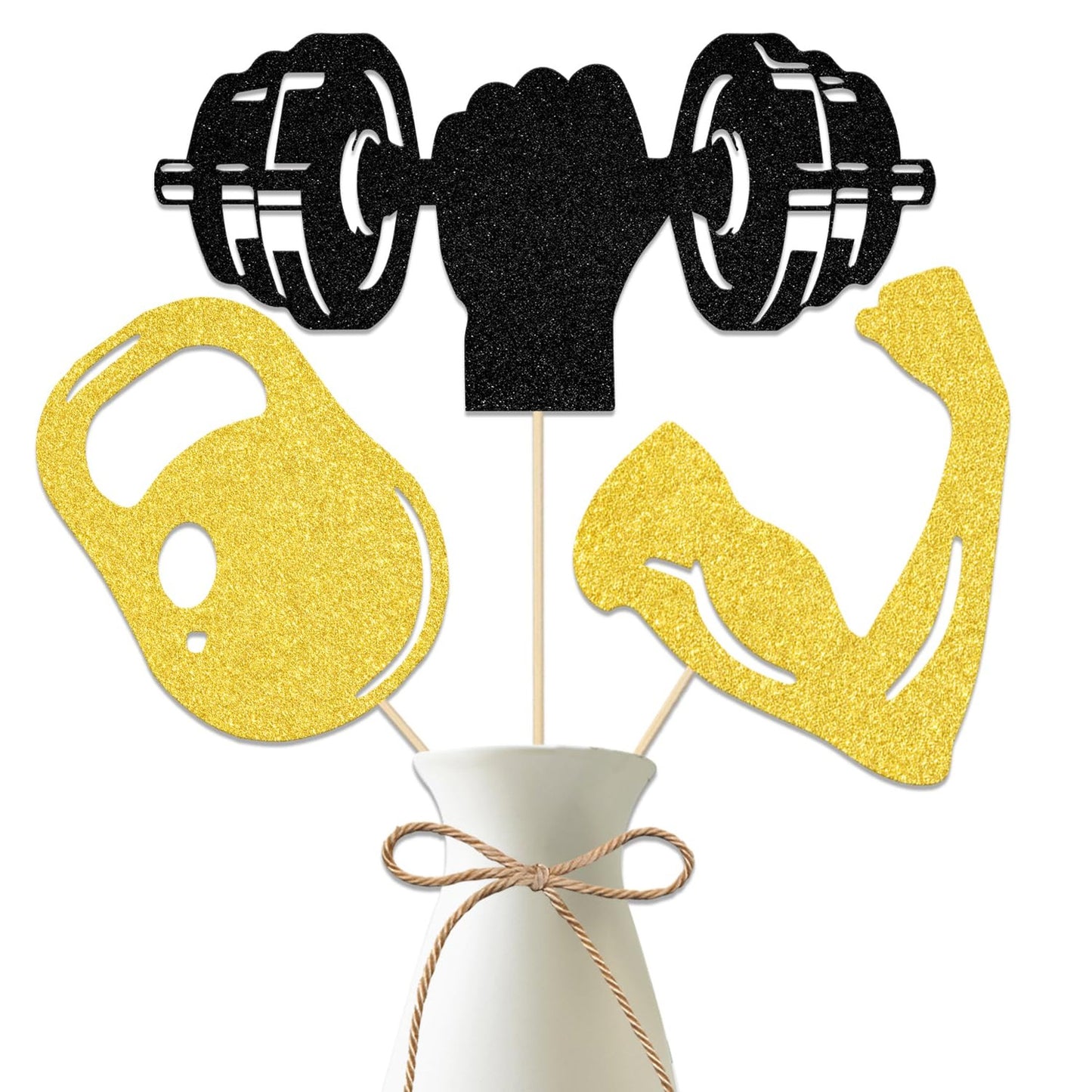 Gym Theme Centerpiece Sticks for Birthday and Party Decorations