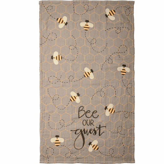 Bee Our Guest Decorative Hand Towel 28" x 16"
