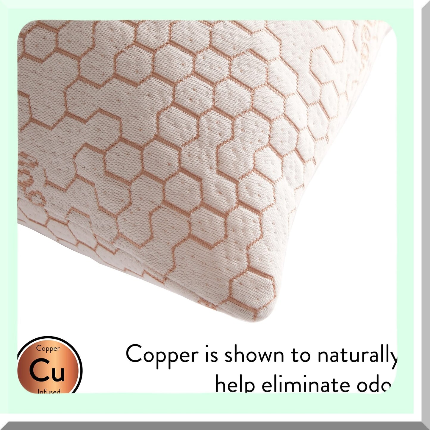 Copper Comfort Knit Pillows - Set of 2, Standard/Queen Size 20"x28" - Infused with Copper for Cooling and Supportive Sleep - Hypoallergenic Fibers for Allergy Relief