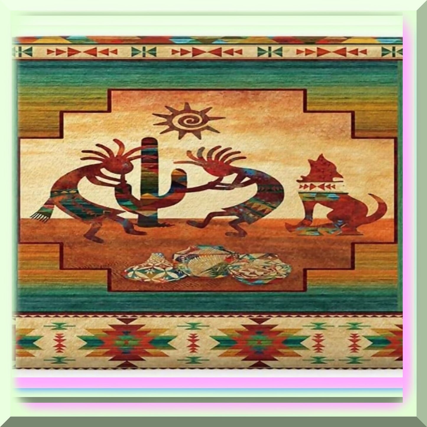 Western Bathroom Rug 17x29 Inches Coral Velvet