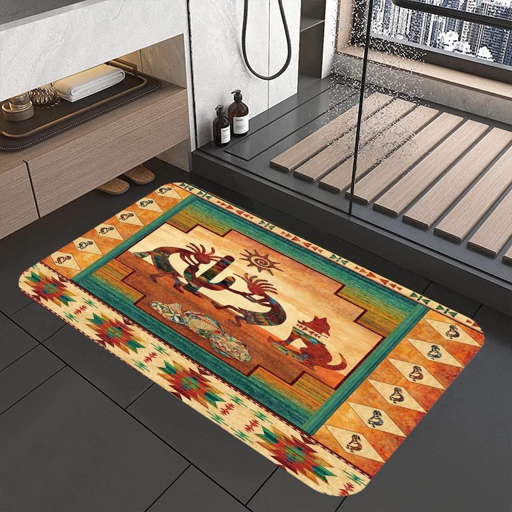 Western Bathroom Rug 17x29 Inches Coral Velvet