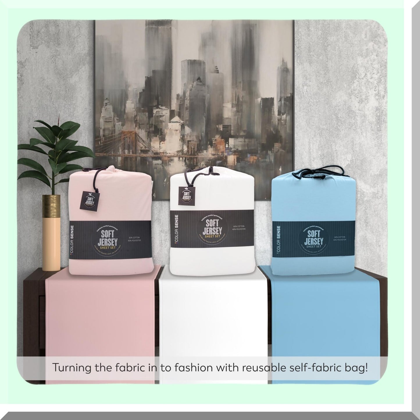 Midnight Navy Jersey Queen Bed Sheet Set - All Season 4Pc Knitted Bedding with Deep Pocket, Wrinkle Resistant Easy Care Sheets for Queen Size Bed