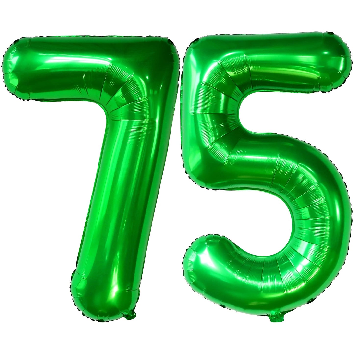 Green Milestone 75 Balloon - Jumbo 40" Number 75 Balloon for Men's 75th Birthday Party Decorations. Large Green Number 75 Balloon for Milestone Birthdays.